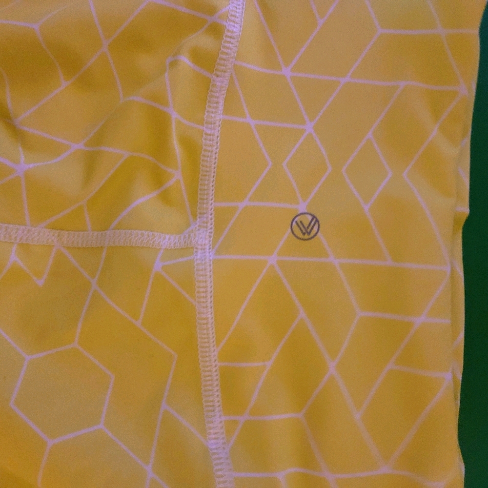 Vibrant yellow geo pants